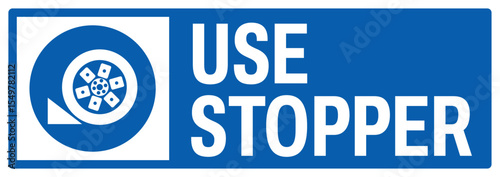 mandatory safety signs v2 uppercase text_use stopper landscape size 1/2 a4,a3,a2,a1	
