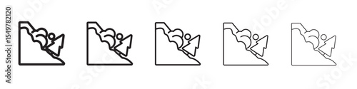 avalanche icon vector illustration isolated