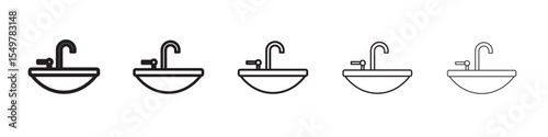 Bathroom sink icon vector illustration isolated