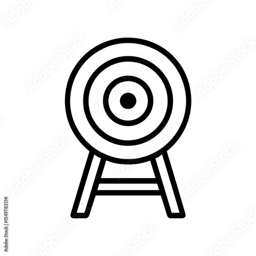 Target icon outline style representing military shooting and training goal