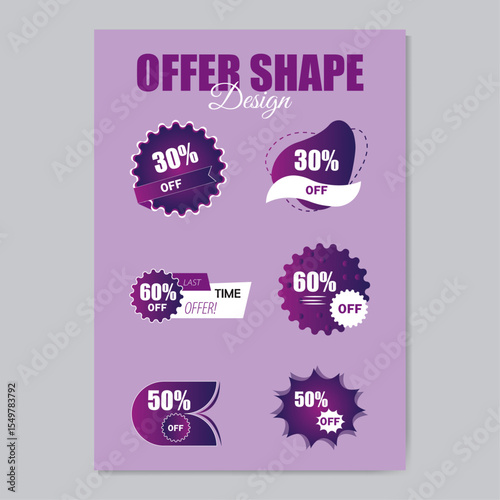 clean and corporate offer shape design.