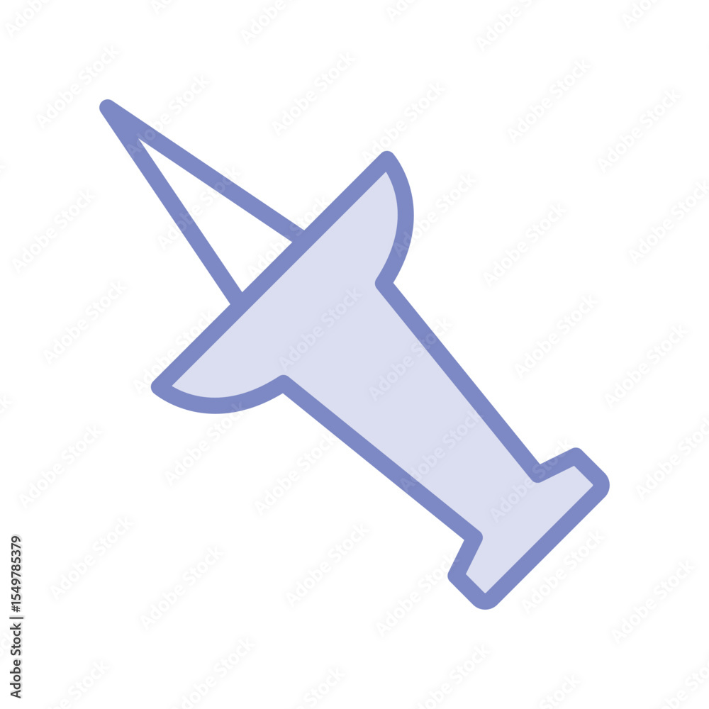 Fototapeta premium Push Pin duotone line icon , vector, pixel perfect, illustrator file 