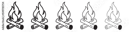 Campfire icon vector illustration isolated