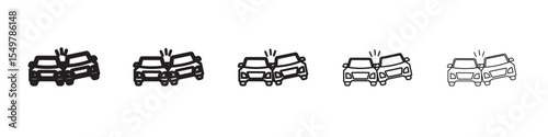 car side crash icon vector illustration isolated