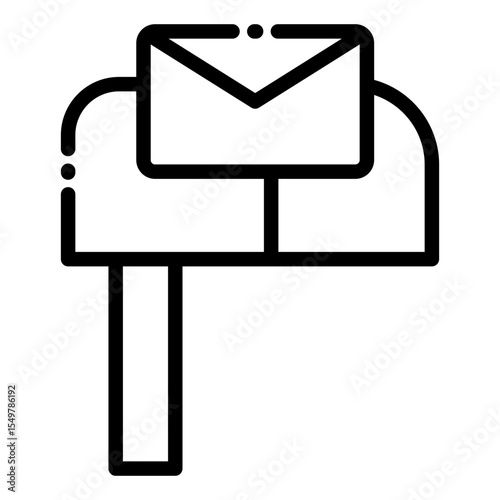 e-mail inbox icon vector for technology ui ux