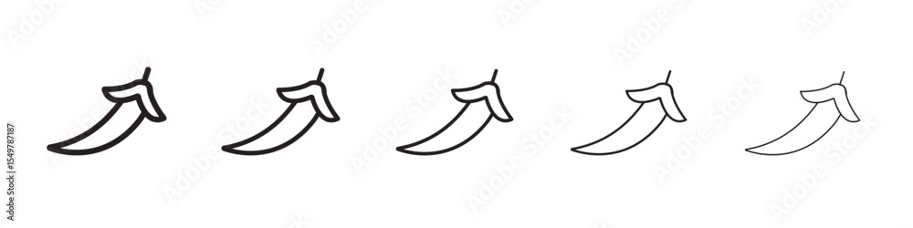 Fototapeta premium Chilli icon vector illustration isolated