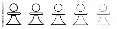 Chess pawn icon vector illustration isolated