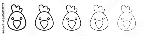 Chicken icon vector illustration isolated