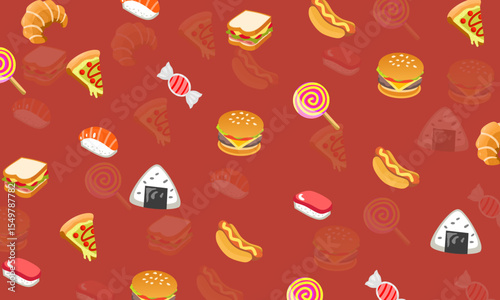 seamless pattern with christmas tree