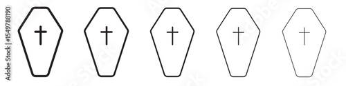 Coffin icon vector illustration isolated