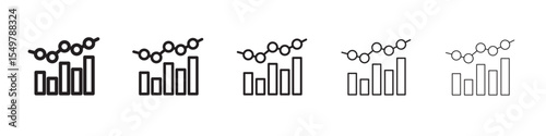 Combo chart icon vector illustration isolated