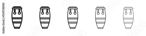 Conga drum icon vector illustration isolated