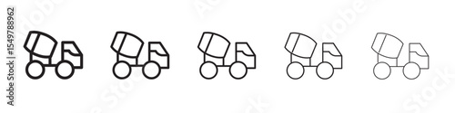 Concrete truck icon vector illustration isolated
