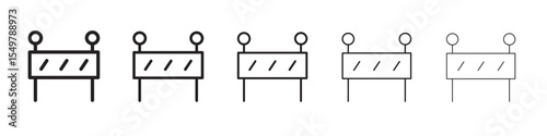 Construction barrier icon vector illustration isolated