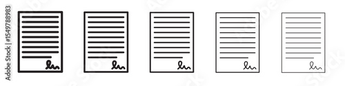 Contract signing icon vector illustration isolated