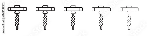 corkscrew icon vector illustration isolated
