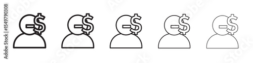 Debt holders icon vector illustration isolated