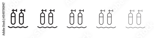 Diving oxygen icon vector illustration isolated