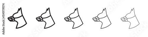 Dog muzzle icon vector illustration isolated