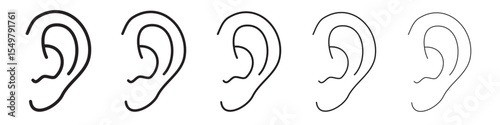 Ear icon vector illustration isolated