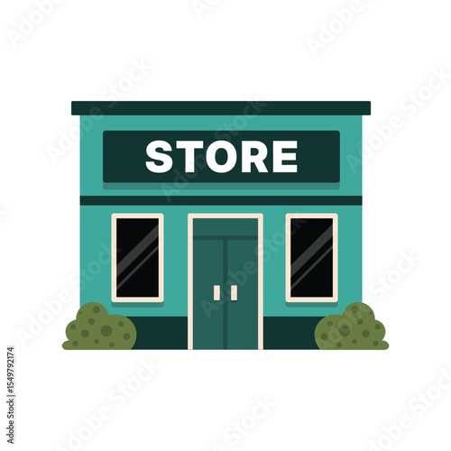 Store Building Vector Illustration Retail Shop and Business