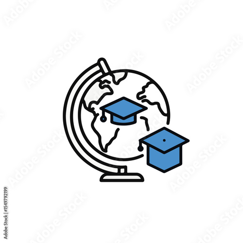Education for the world concept illustration.