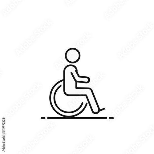 An inclusive symbol of accessibility featuring a person in a wheelchair. 