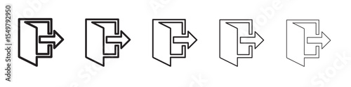 exit door icon vector illustration isolated