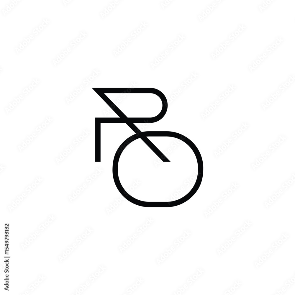 Minimal Letters RO Logo Design Minimal Letters RO Logo Design