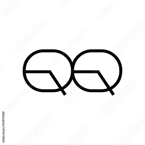 Minimal Letters QQ Logo Design