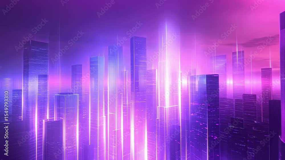 Cyberpunk City Background for Tech Promotion Video