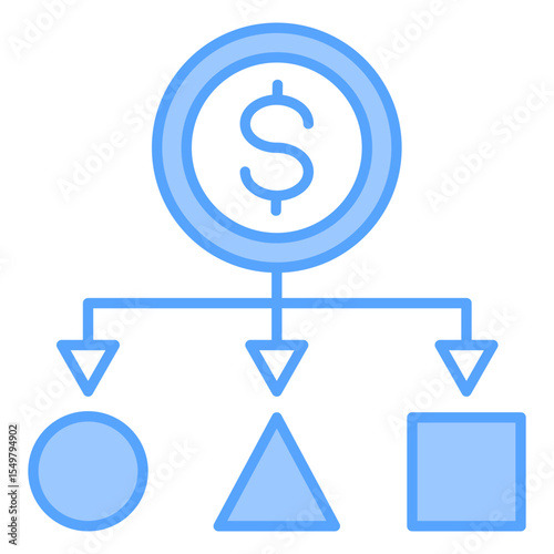Diversification Blue Icon