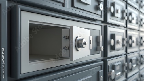 safe deposit box with money