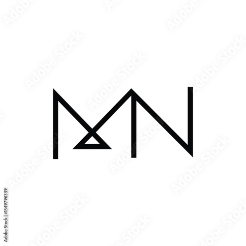 Minimal Letters MN Logo Design