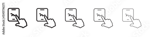 Finger confirms signature icon vector illustration isolated