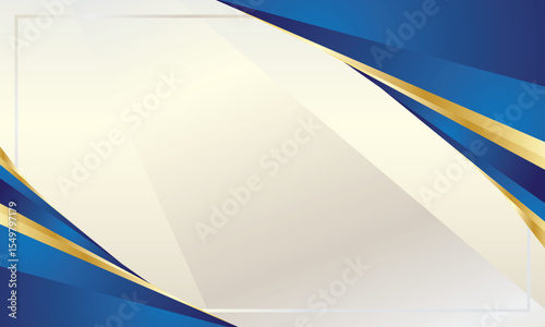 Luxury blue and gold abstract geometric background
