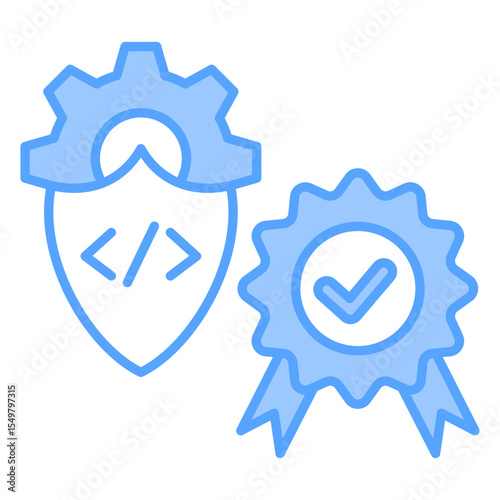 Quality Assurance Blue Icon