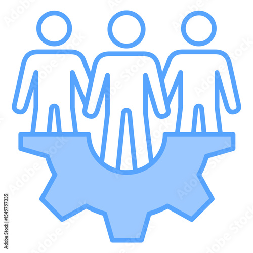 Collaborative Development Blue Icon