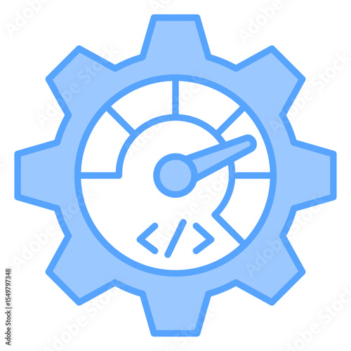 Performance Optimization Blue Icon
