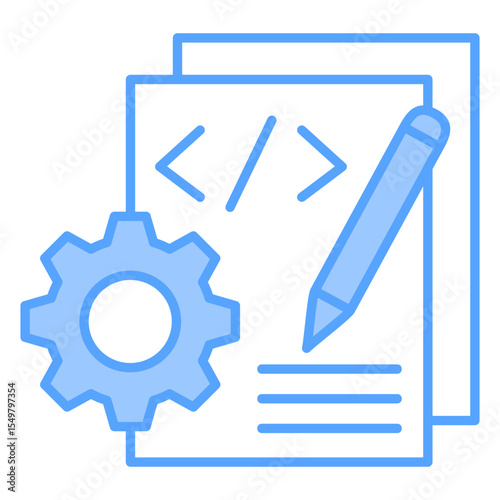 Scripting Blue Icon
