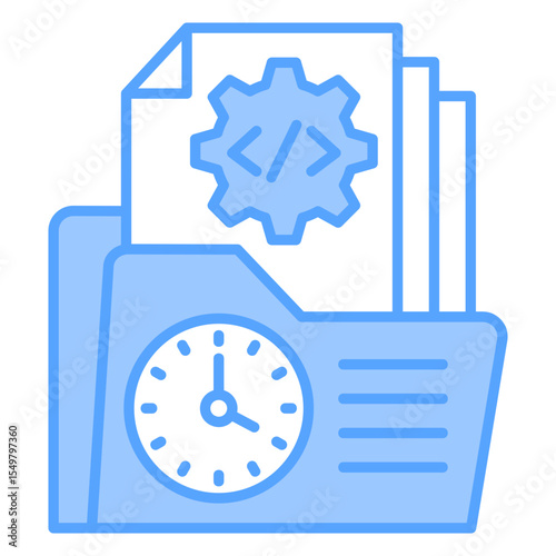 Log Management Blue Icon