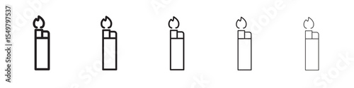 fire lighter icon vector illustration isolated