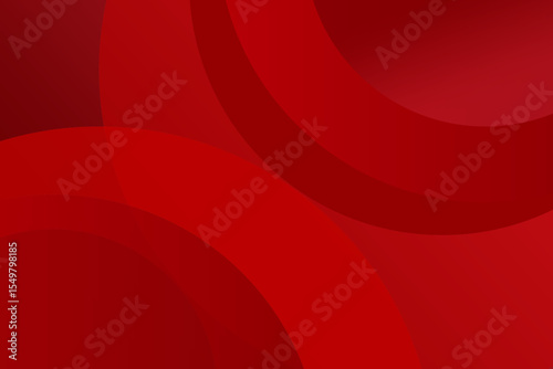 Red background circle shape abstract with shadow concept. Vector illustration design