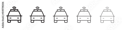 Flashing police car icon vector illustration isolated
