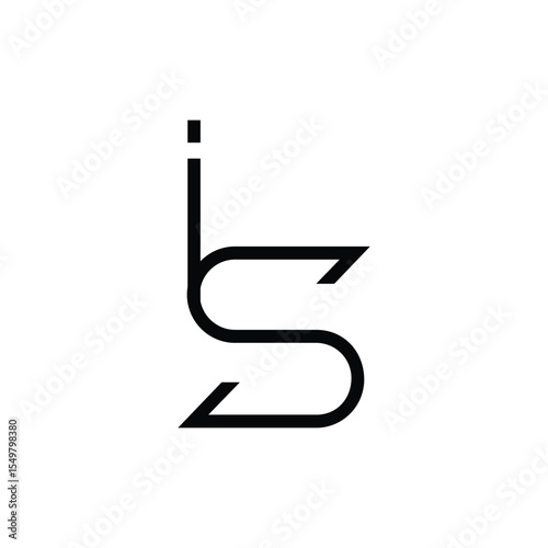 Minimal Letters IS Logo Design