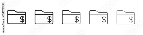 Folder dollar icon vector illustration isolated