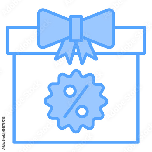 Gift Offer Blue Icon
