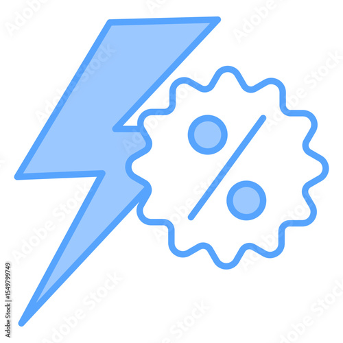 Flash Sale Blue Icon
