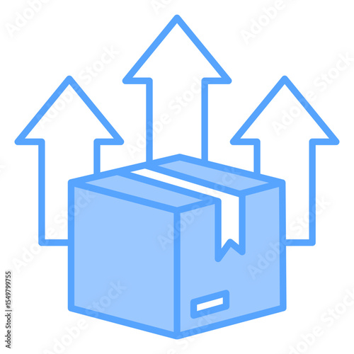 Product Growth Blue Icon