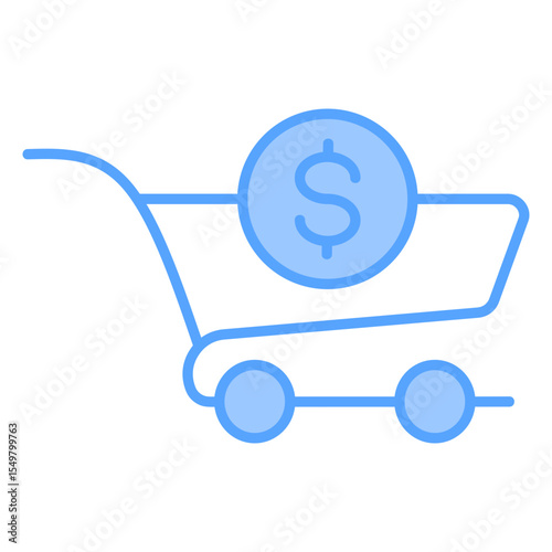 Online Shopping Blue Icon
